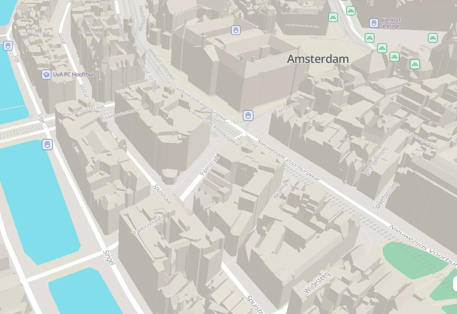 Amsterdam canal houses as 3D building models